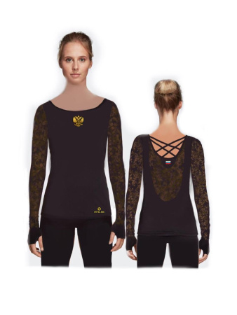 ShopЛонгслив оригинальный ( с сеточкой и бретельками), GOLD